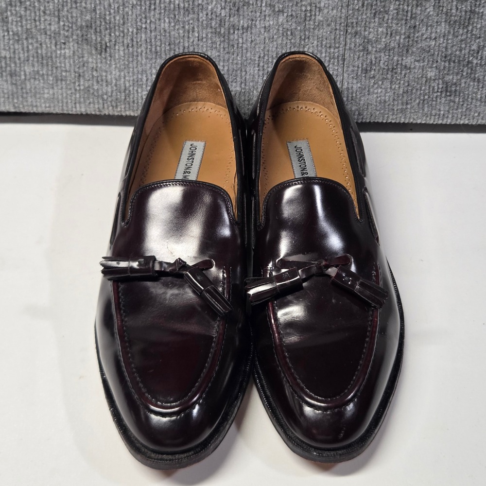 Johnston Murphy Alsfeld Mens 12 D/B Burgundy Leather Tassel Loafers India